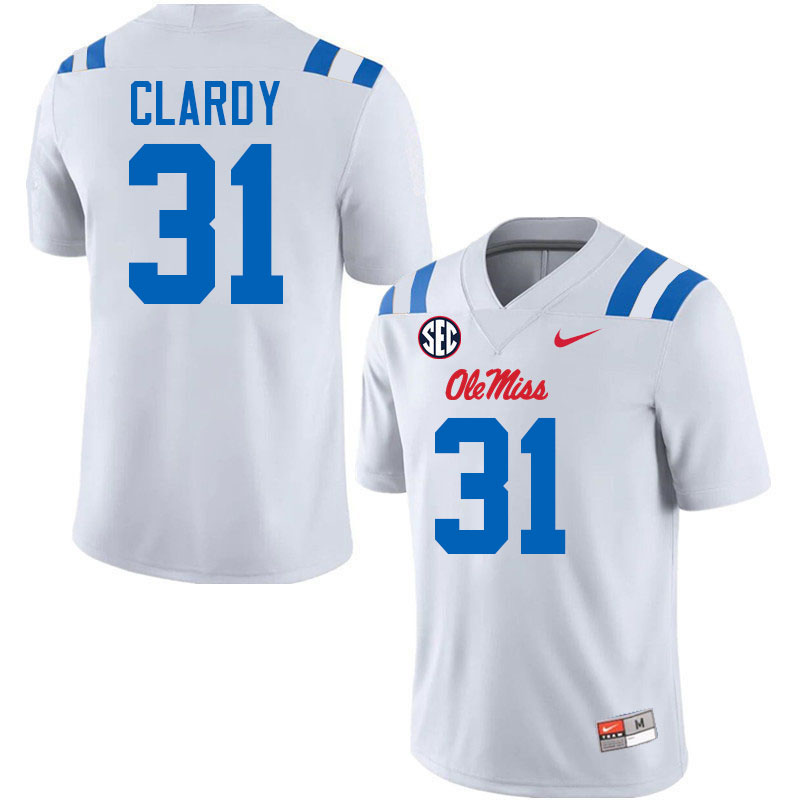 Ole Miss Rebels #31 Ladarian Clardy College Football Jerseys Stitched-White